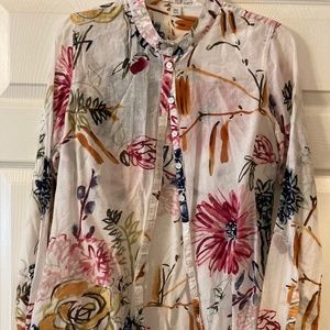 Floral muslin top